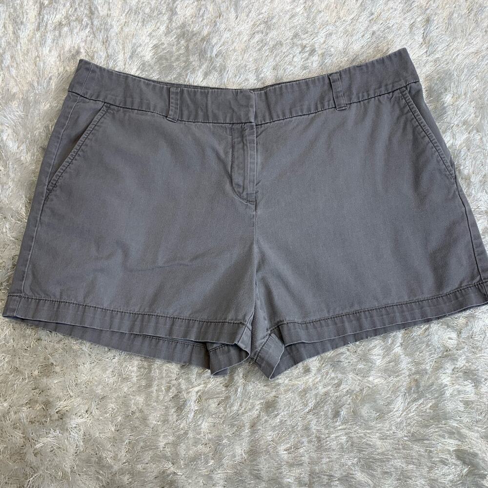 LOFT Light Gray Flat Front Shorts Sz 10